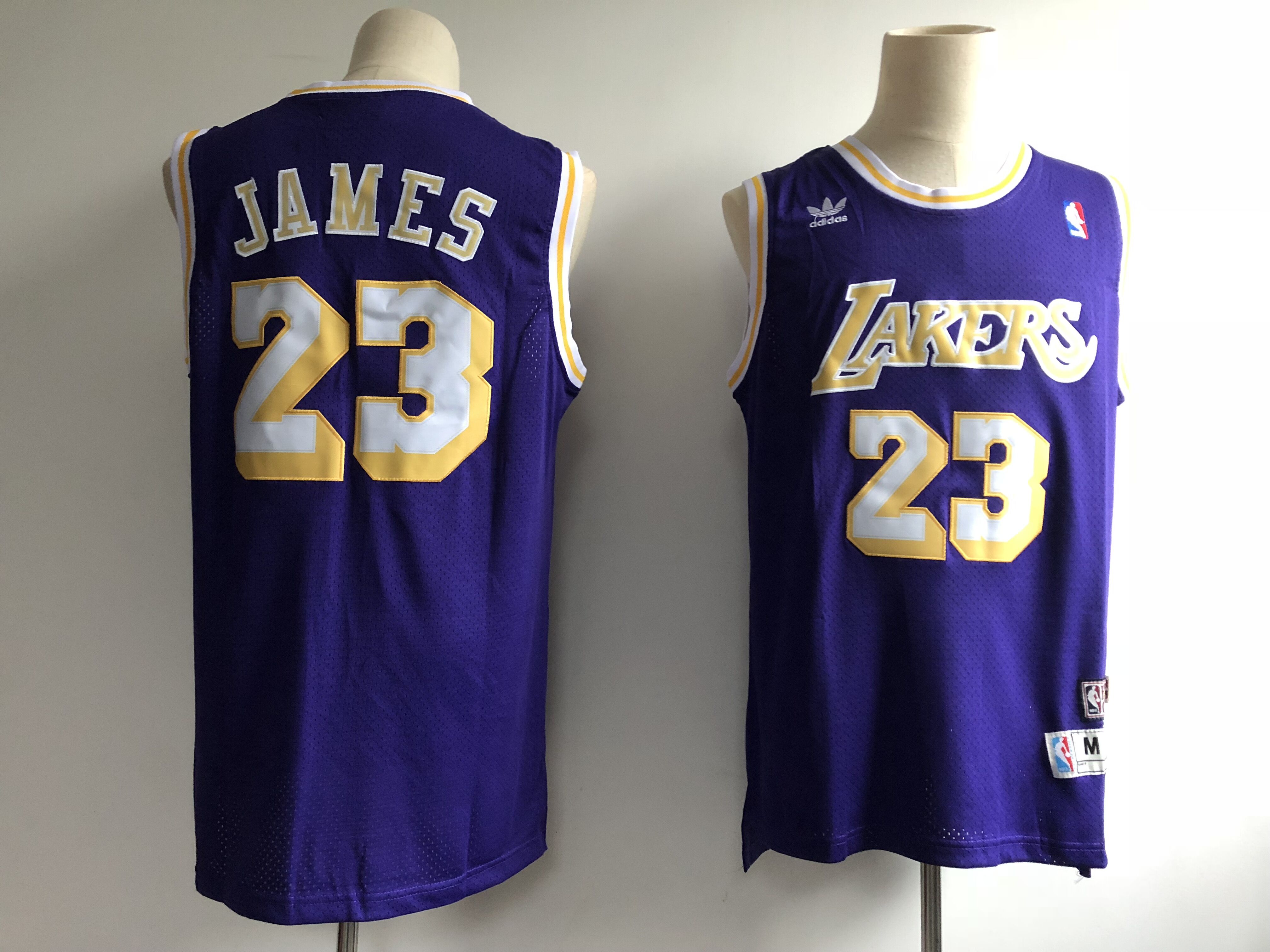 Men Los Angeles Lakers 23 James Purple Nike throwback NBA Jerseys